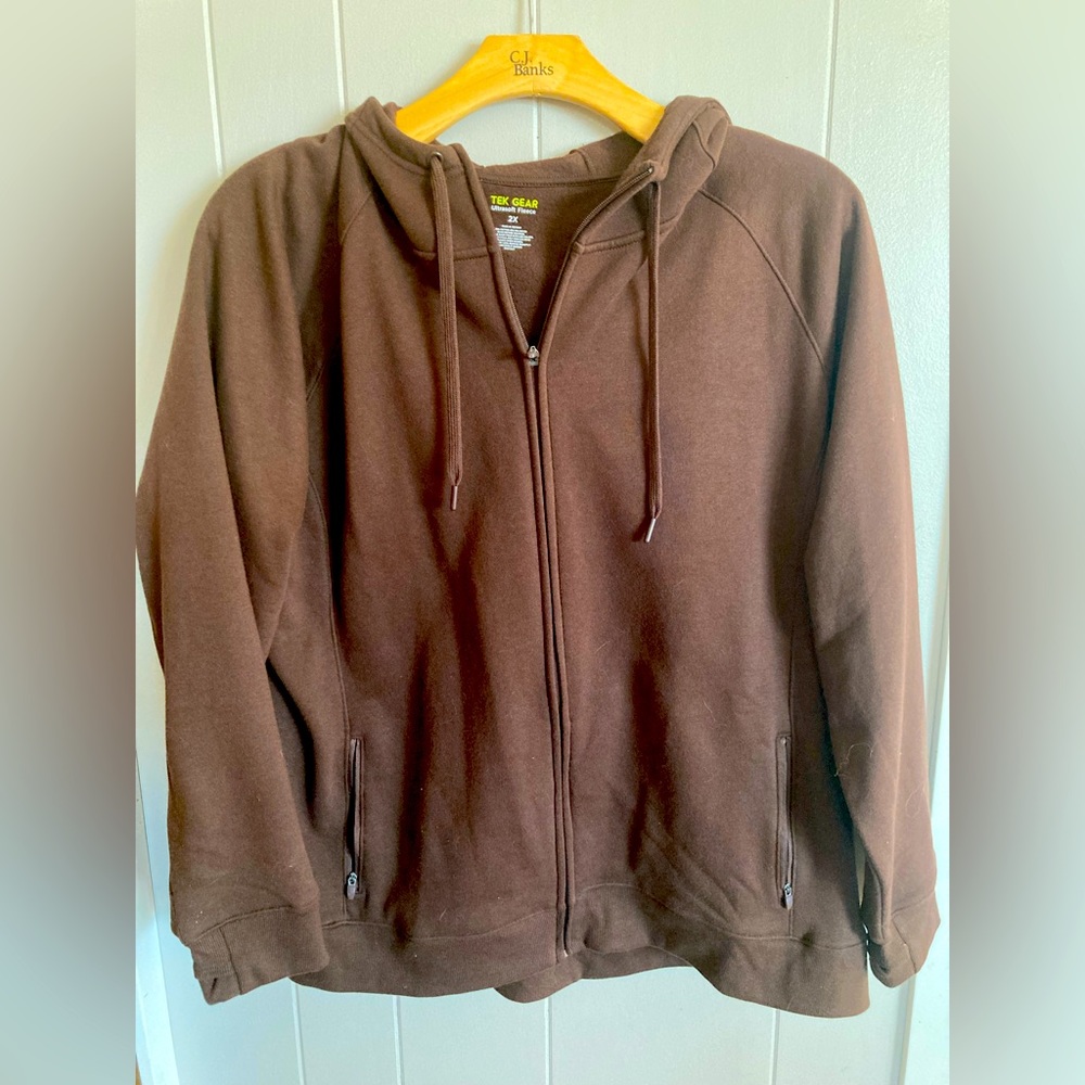 NWOT brown zippered sweatshirt by Tek Gear